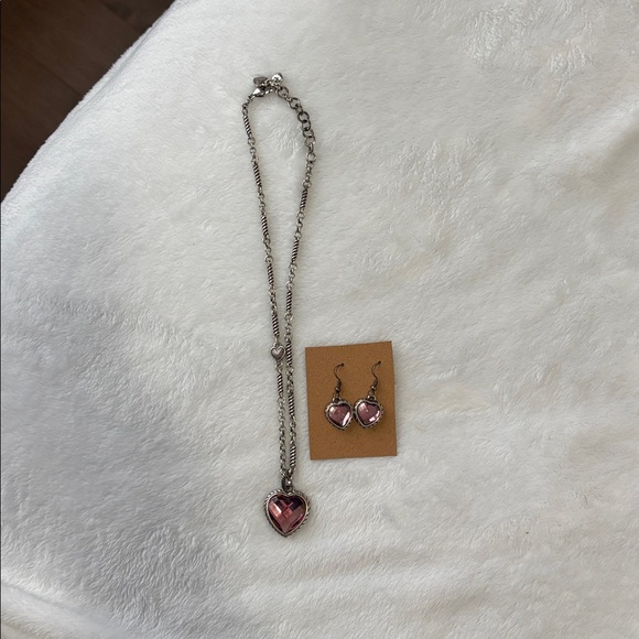 Brighton Silver and Pink Heart Necklace Set - Picture 6 of 6